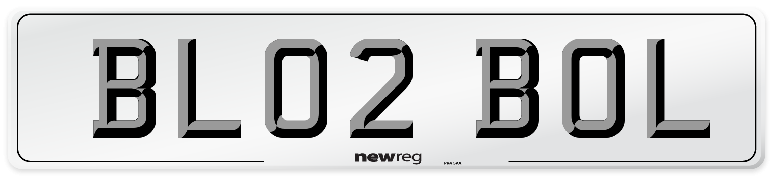 BL02 BOL Number Plate from New Reg